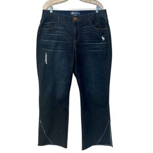 Democracy “Ab” technology dark wash wide-leg jeans 16W